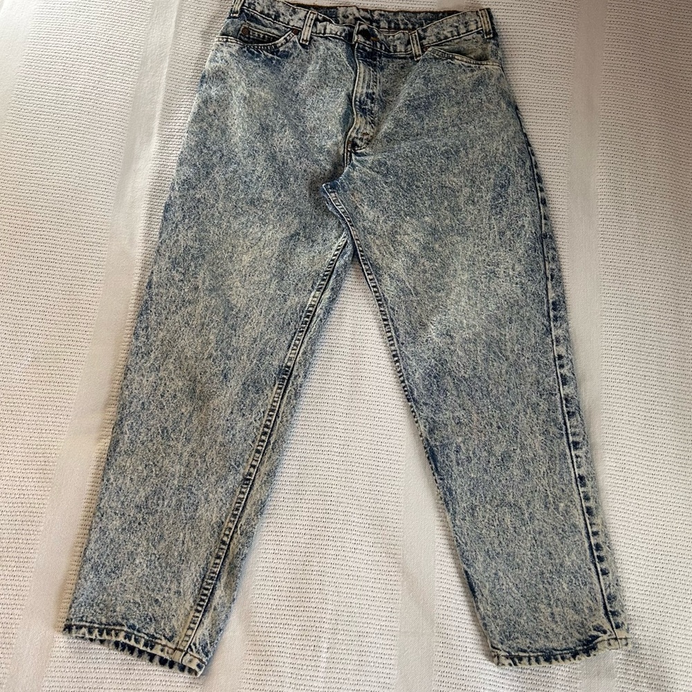 Vintage 90’s Levi’s Orange Tab Acid Washed Jeans 36X30 Rocker Retro 80’s